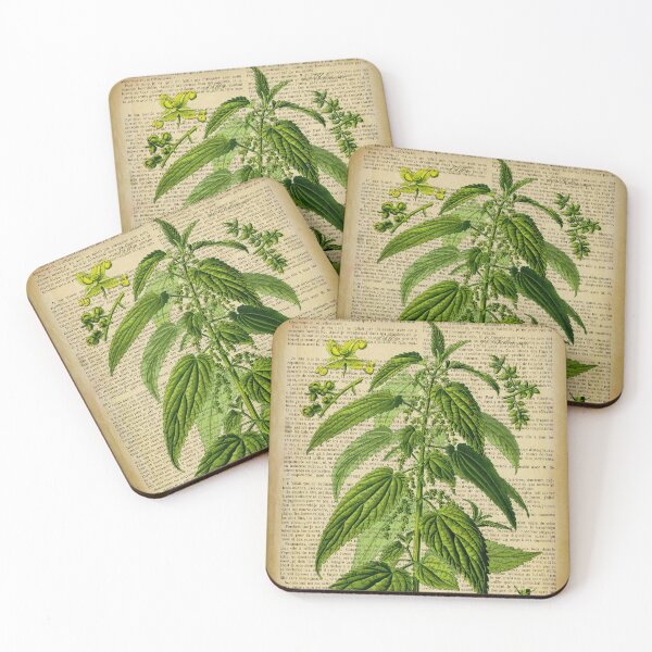 Item preview, Botanical print, on old book page - cannabis designed and sold by Art by Lilia.