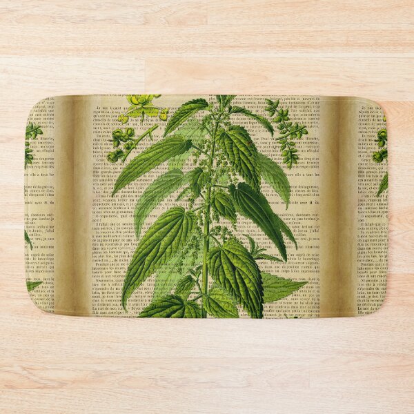 Item preview, Botanical print, on old book page - cannabis designed and sold by Art by Lilia.
