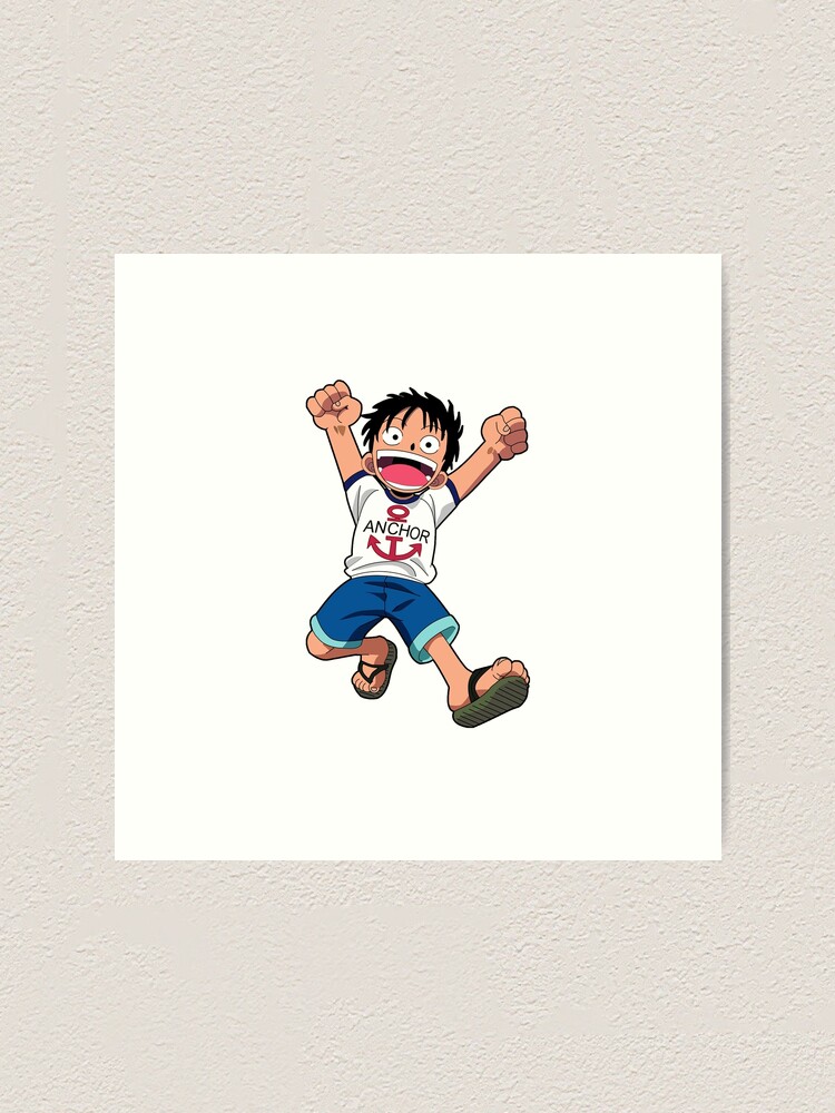 Impression Artistique Enfant Luffy Par Trpinc Redbubble