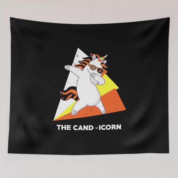 Item preview, Cand-icorn Candy Corn Dabbing Halloween Unicorn designed and sold by LimeAndCoconuts.