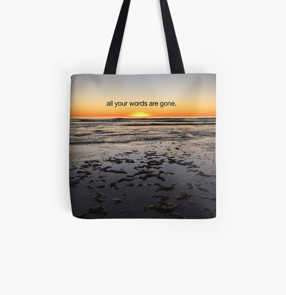 all your words are gone All Over Print Tote Bag