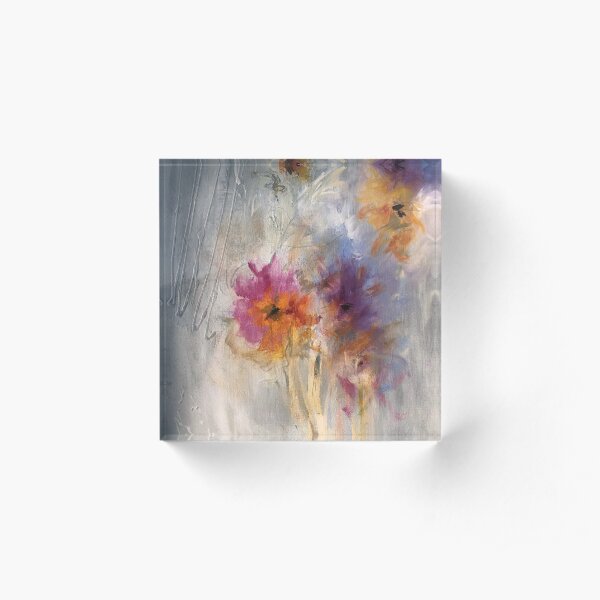 Flowers Acrylic Block