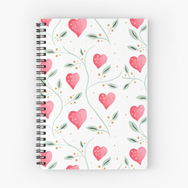 Aperçu de l'œuvre Motif de coeurs floraux rose vif créée et vendue par BeLightDesigns.