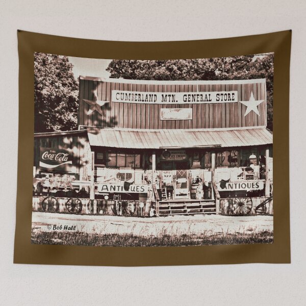 Item preview, "CUMBERLAND MOUNTAIN GENERAL STORE (b/w with red tint)," Photo, for prints and products designed and sold by Bob Hall©.