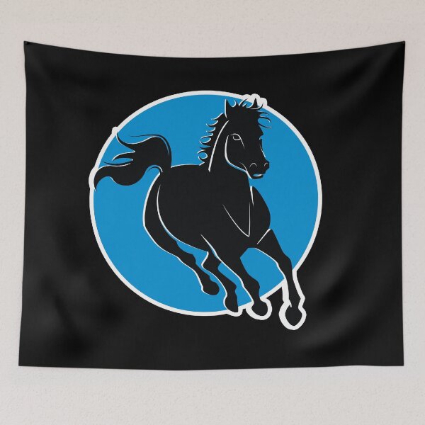 Item preview, Horse with circular blue sky background design designed and sold by Kam-designs.