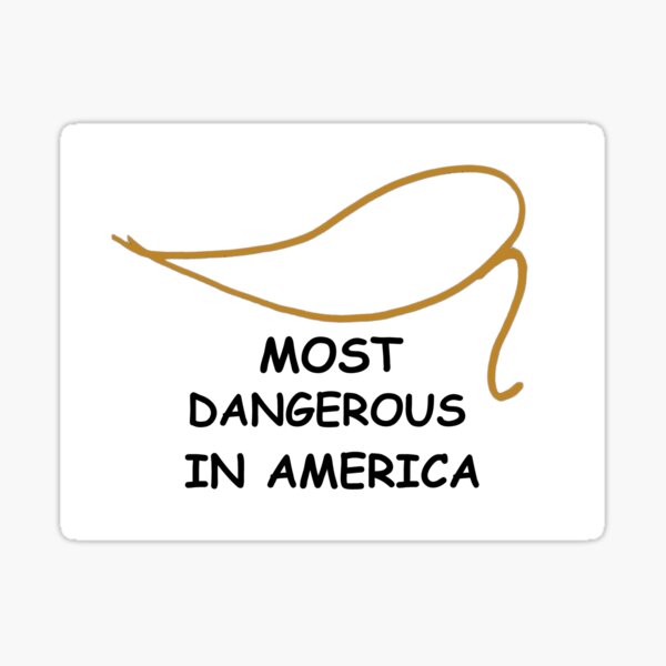 MOST DANGEROUS IN AMERICA Sticker