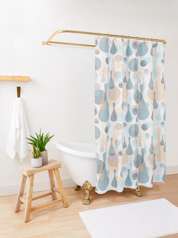 Alternate view of Spots and drops Shower Curtain