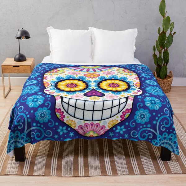 Item preview, Sugar Skull Art - Psychedelic Day of the Dead Skull Art by Thaneeya McArdle designed and sold by Thaneeya McArdle.