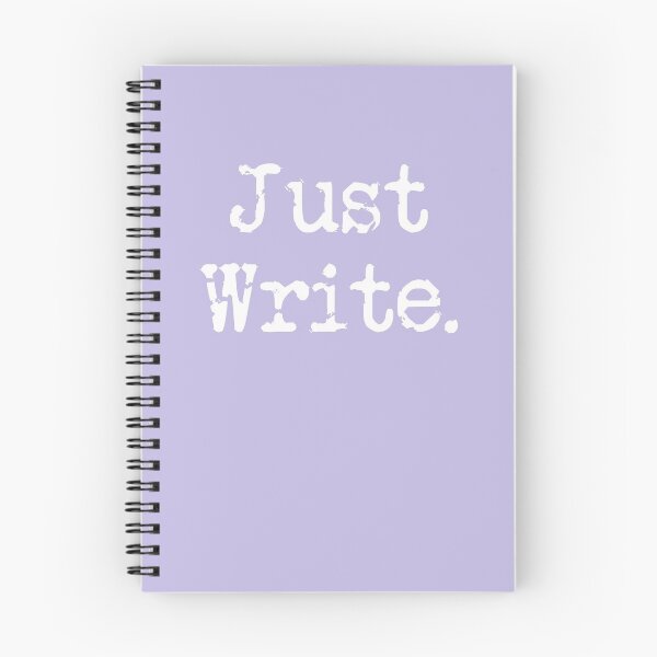 Item preview, Just Write. Vertical White Type in Lavender designed and sold by TeaRoseWriter.