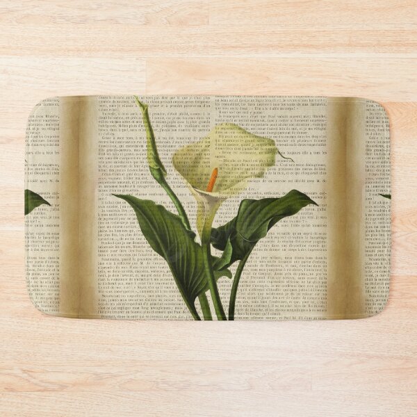 Item preview, Botanical print, on old book page - calla lily designed and sold by Art by Lilia.