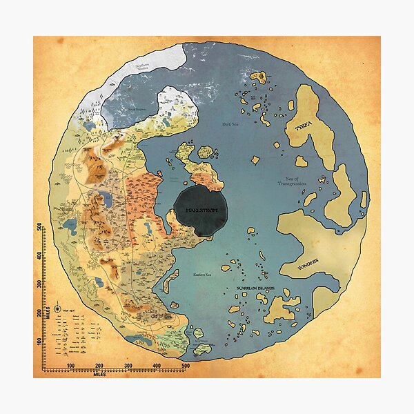 Grimmgard World Map Photographic Print