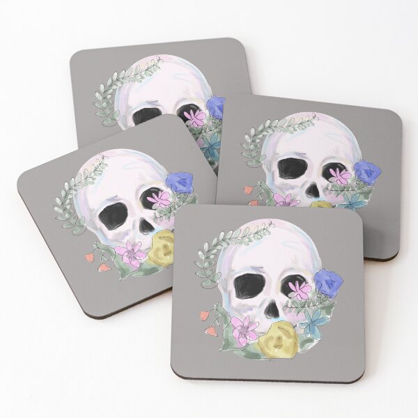 Item preview, Watercolor Floral Skull Art Anatomy Flowers Sketch  designed and sold by ampasternock.