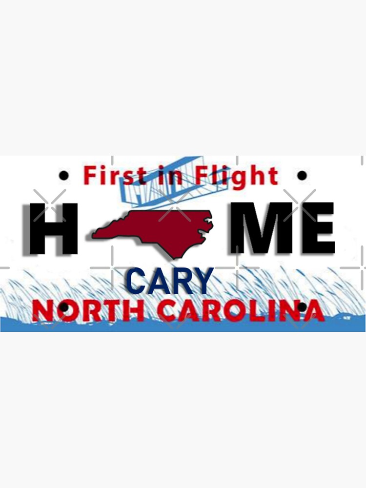"NC License Plate Home Cary" Sticker for Sale by jn456 Redbubble