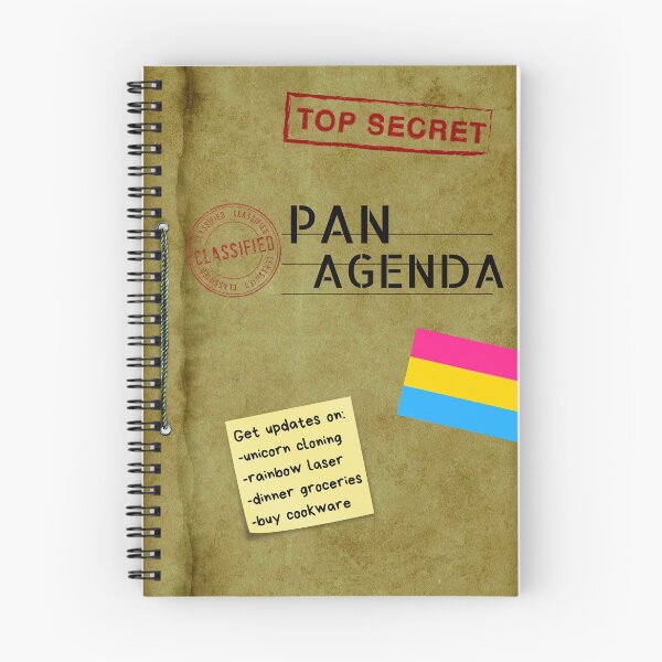 Item preview, Pan Agenda - Spiral Notebook designed and sold by Jamie Arpin-Ricci Designs.