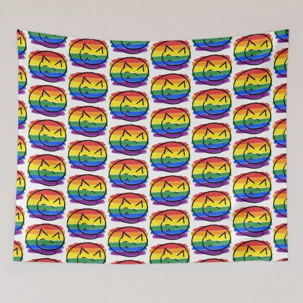 Item preview, Rainbow Pride Pictoglyph Spiral Sleeping Cat designed and sold by Argent Whiskers.