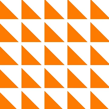 Artwork thumbnail, Orange Geometric Triangle Pattern by BeLightDesigns