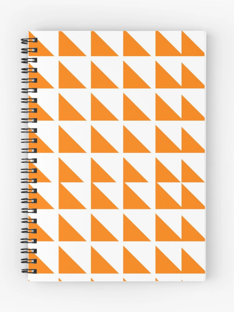 Thumbnail 1 of 3, Journal, Orange Geometric Triangle Pattern designed and sold by BeLightDesigns.