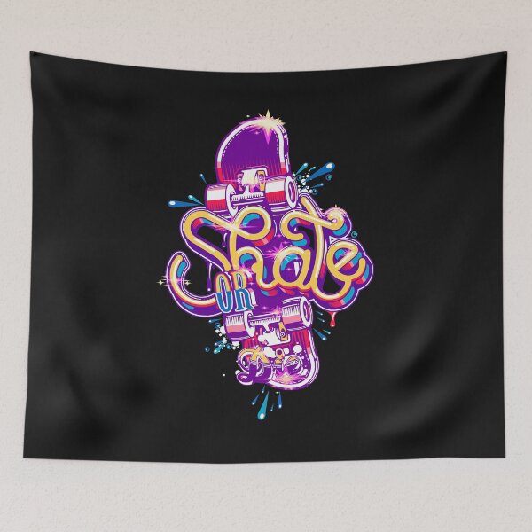 Item preview, Bright Skate or Die Graphic designed and sold by PODLizardWizard.