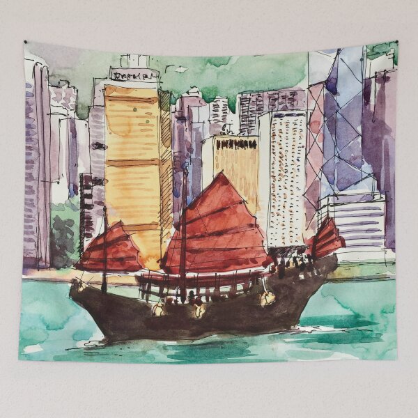 Item preview, Hong Kong Victoria Harbour Aqua Luna designed and sold by TheJoeyStudio.