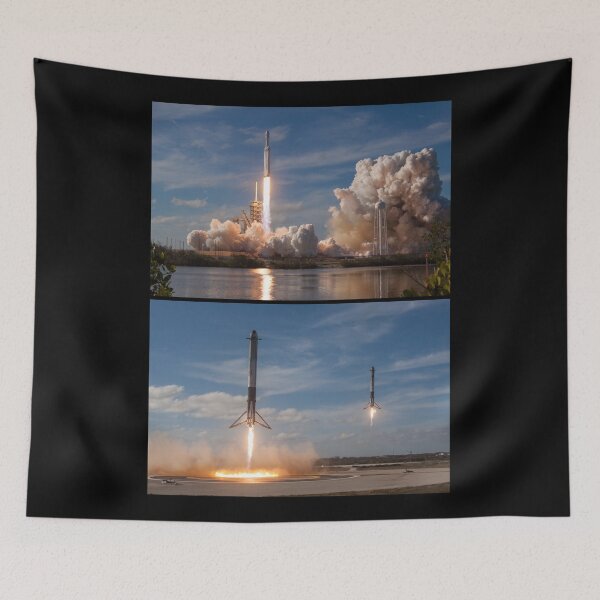 Item preview, SpaceX Falcon Heavy Liftoff and Landing (8K resolution) designed and sold by bobbooo.