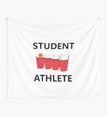 Funny Beer Pong Shirt College Student School University Party Frat Gift Idea Tapestry