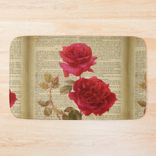 Item preview, Botanical print, on old book page - Roses designed and sold by Art by Lilia.