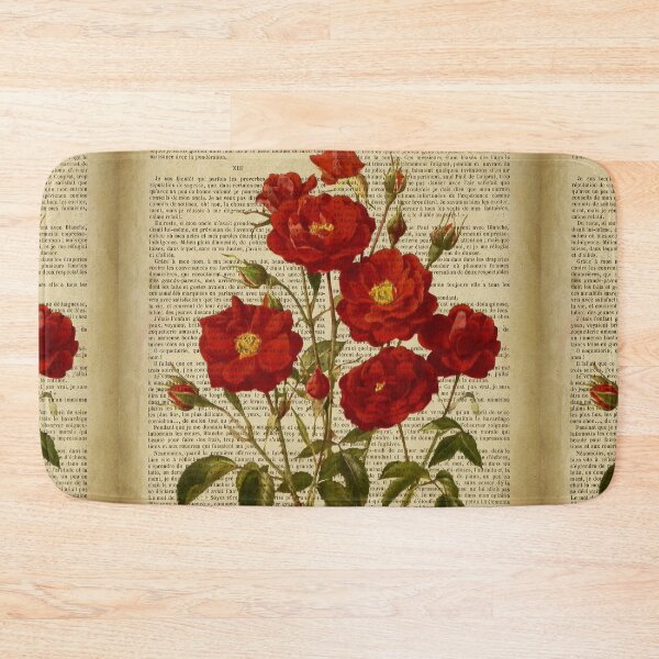 Item preview, Botanical print, on old book page - Roses designed and sold by Art by Lilia.