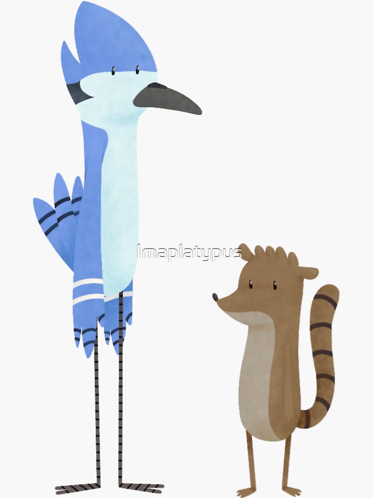 "Regular Bird and Raccoon" Sticker for Sale by Imaplatypus Redbubble