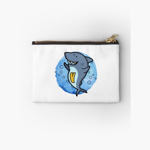 Aperçu de l'œuvre Lettre de l'alphabet V Requin heureux créée et vendue par kidsmonogram.