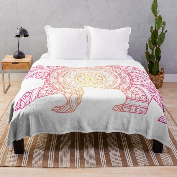 Item preview, Bear Mandala Pattern - Yellow and Pink Radial Gradient - designed and sold by randrgiftshop.