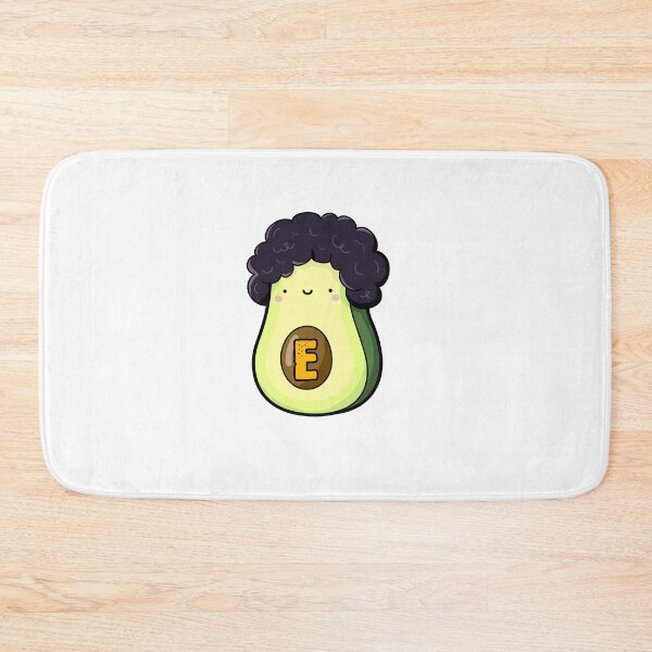 Artikelvorschau, Alphabet-Buchstabe E süße Avocado mit Afro entworfen und verkauft von kidsmonogram.