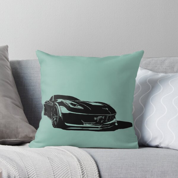 Item preview, C7 Chevy Corvette - stylized black on light background #2 designed and sold by mal-photography.