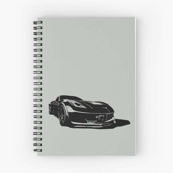 Item preview, C7 Chevy Corvette - stylized black on light background #2 designed and sold by mal-photography.