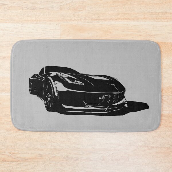 Item preview, C7 Chevy Corvette - stylized black on light background #2 designed and sold by mal-photography.