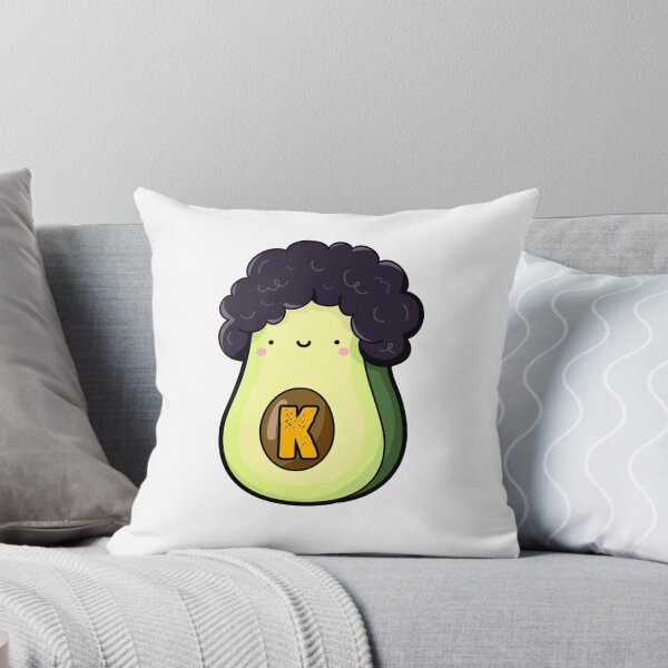 Artikelvorschau, Alphabet-Buchstabe K süße Avocado mit Afro entworfen und verkauft von kidsmonogram.