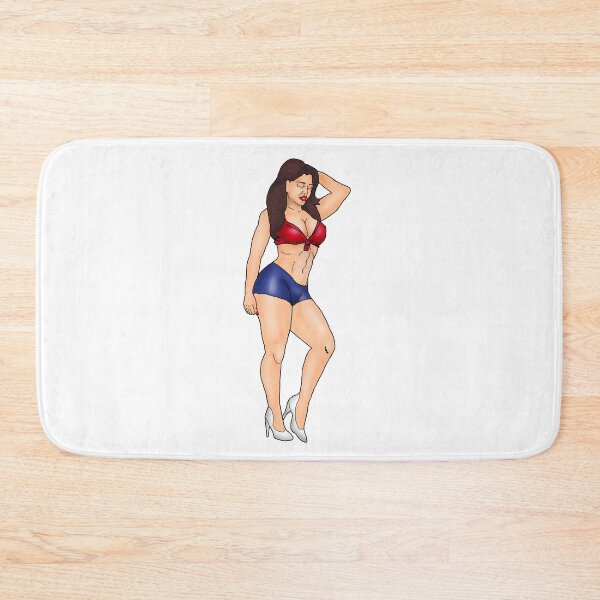 Item preview, brown-haired pin-up girl designed and sold by PinUpsandPulp.