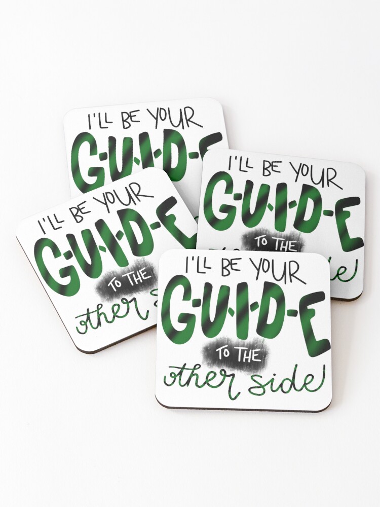 The Whole Being Dead Thing Pt 2 Beetlejuice Lyric Art Coasters Set Of 4 By Angelicanicole7 Redbubble