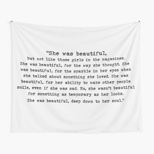 "She was beautiful" quote from F. Scott Fitzgerald Tapestry