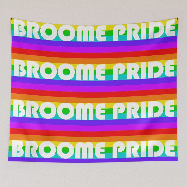 Item preview, Broome Pride - Rainbow flag white logo designed and sold by BroomePride.