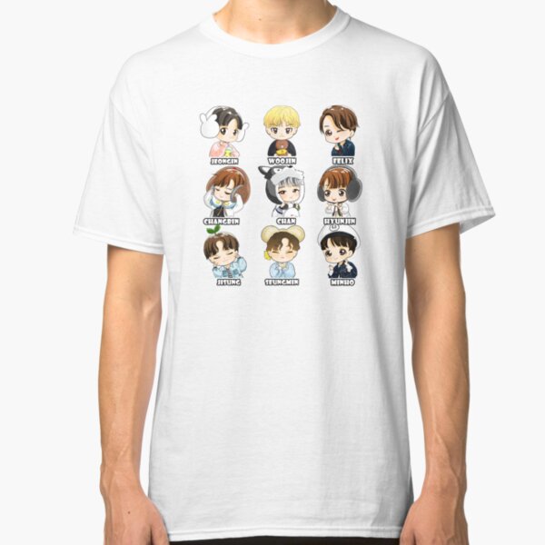 KPOP STRAY KIDS CHIBI ALL MEMBERS Classic T-Shirt
