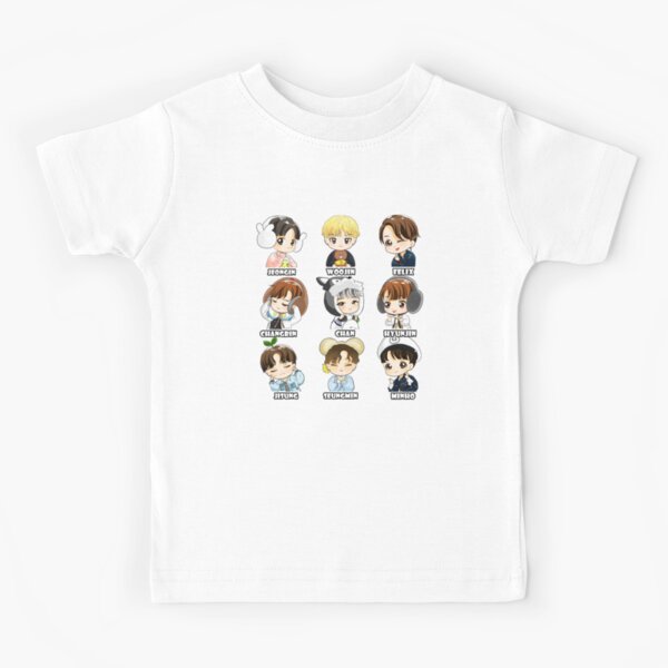KPOP STRAY KIDS CHIBI TOUS LES MEMBRES T-shirt enfant