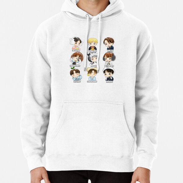 KPOP STRAY KIDS CHIBI ALL MEMBERS Pullover Hoodie