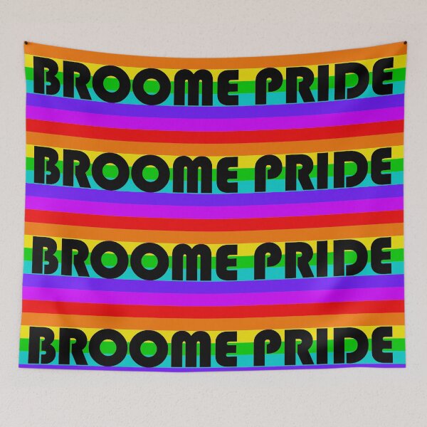 Item preview, Broome Pride Rainbow flag - black logo designed and sold by BroomePride.