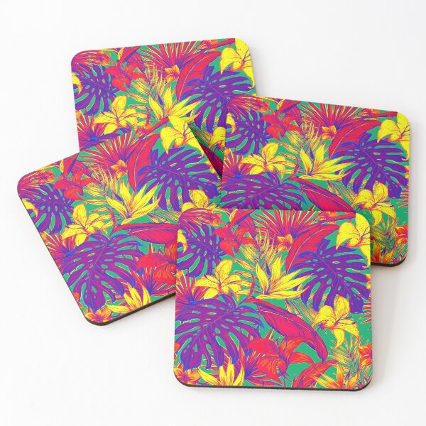 Item preview, Tropical Leaves Colorful Flowers designed and sold by RoyalSunGate.