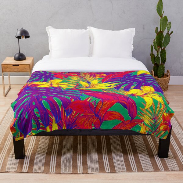 Item preview, Tropical Leaves Colorful Flowers designed and sold by RoyalSunGate.
