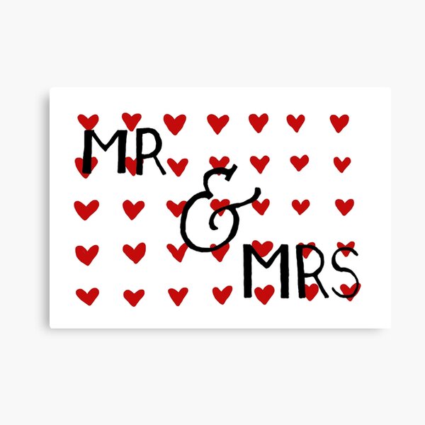 Mr and Mrs 3 Canvas Print