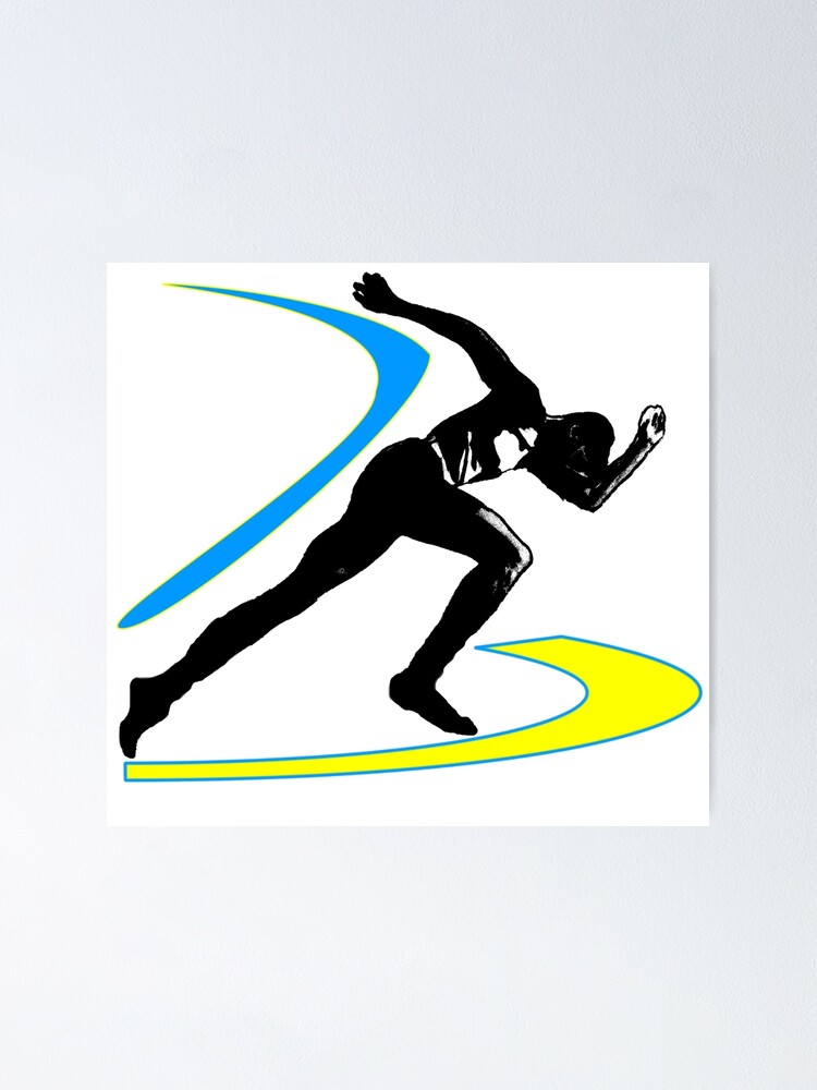 Logo Athletisme Poster By Romanraa Redbubble