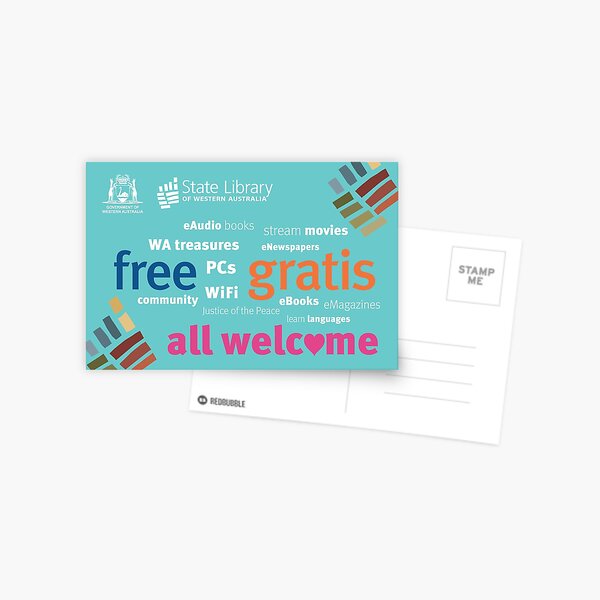 State Library of Western Australia free gratis all welcome Postcard