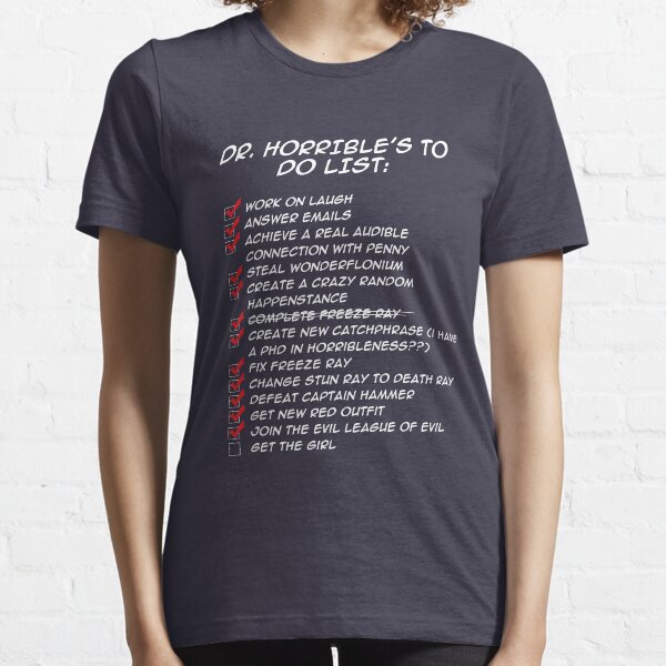 Dr. Horrible's To Do List Essential T-Shirt