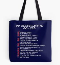 Dr. Horrible's To Do List Tote Bag